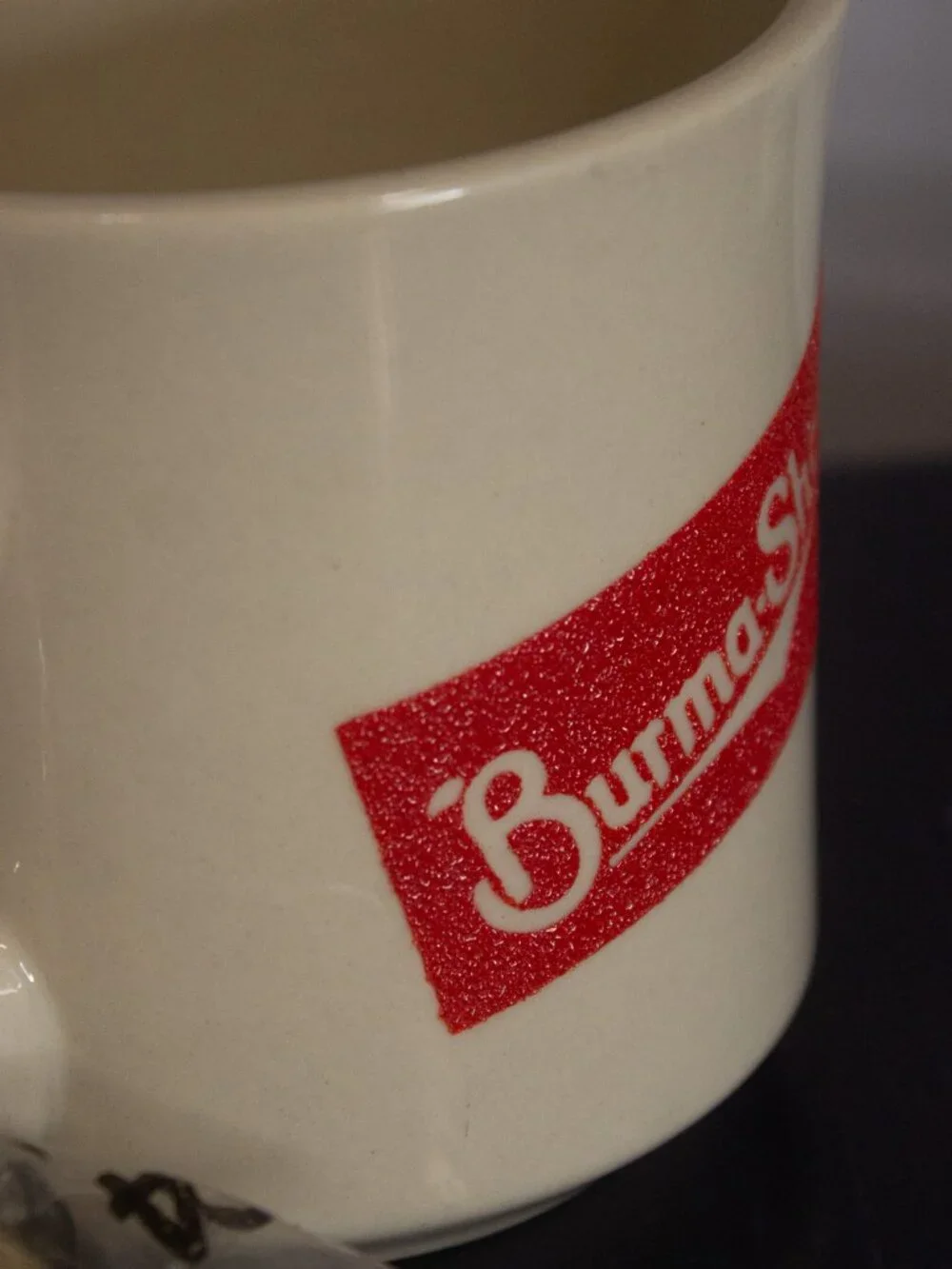 Burma‑Shave Vintage Shaving Mug with Brush – Original Brush Sealed – Red Logo